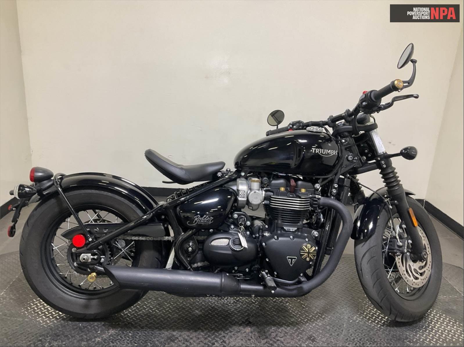 Triumph Bonneville Bobber (Black), 11221346, Copart, VIN SMTD53HL3JT875206