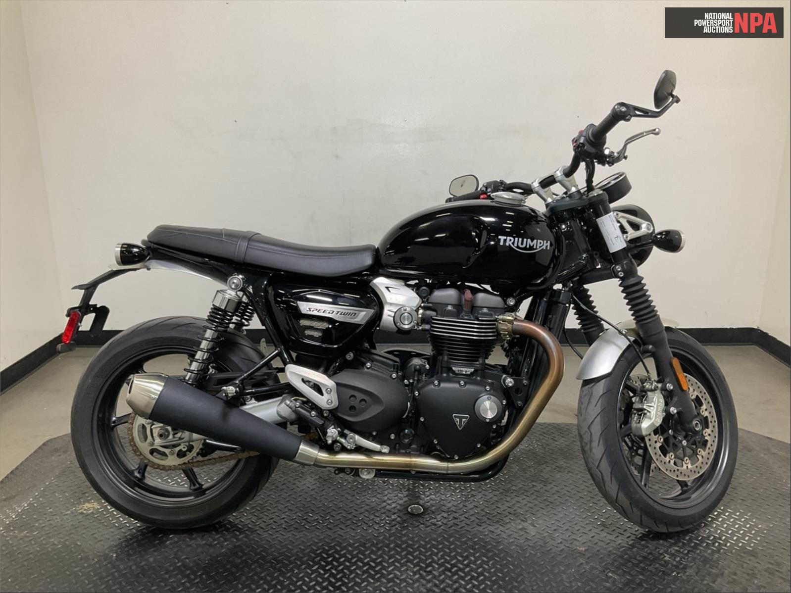 Triumph Speed Twin 1200 (Black), 11221246, Copart, VIN SMTD54HF6KT936968