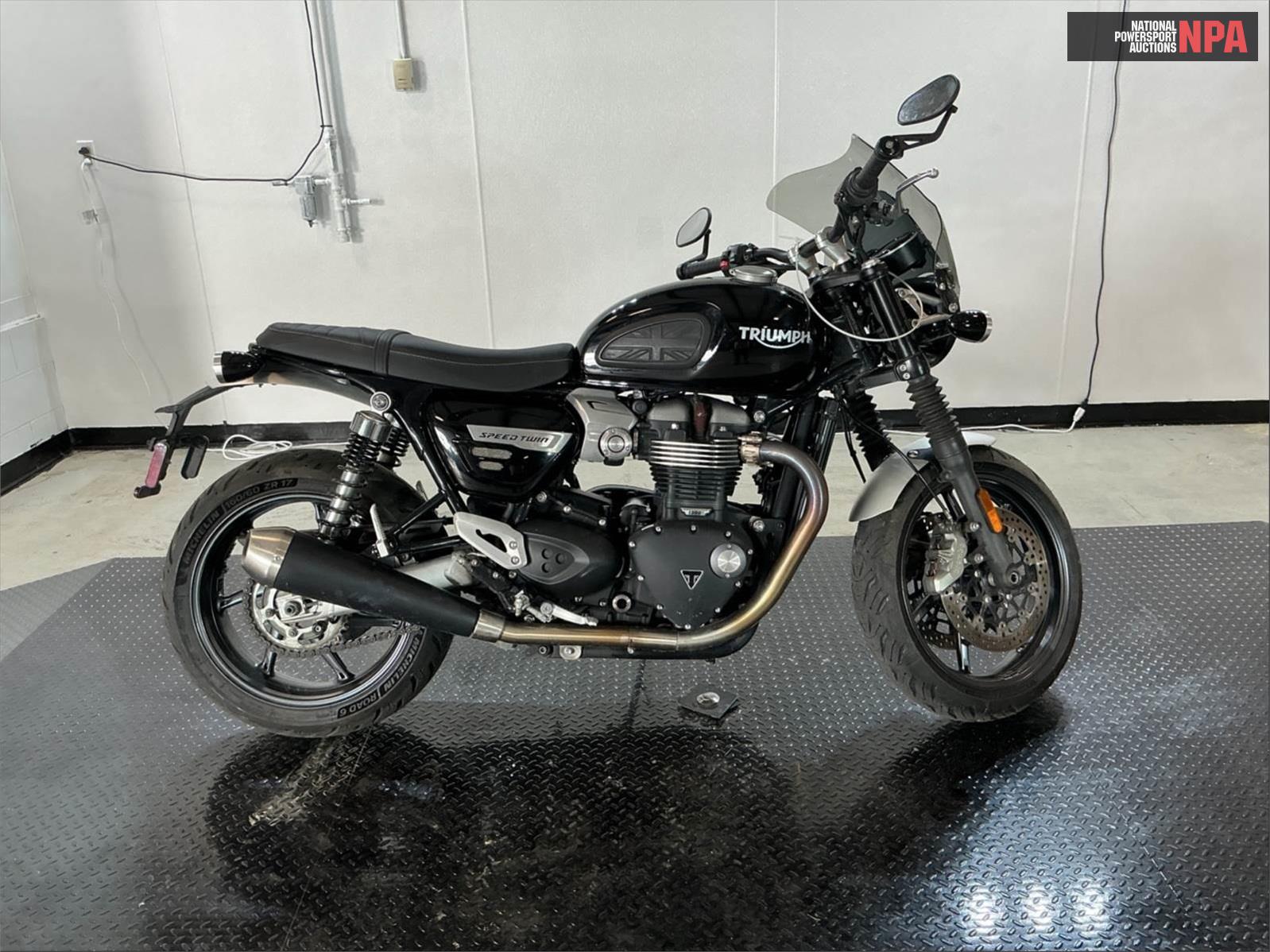 Triumph Speed Twin 1200 (Two-Tone), 69000091, Copart, VIN SMTD54HF5LTAB1971