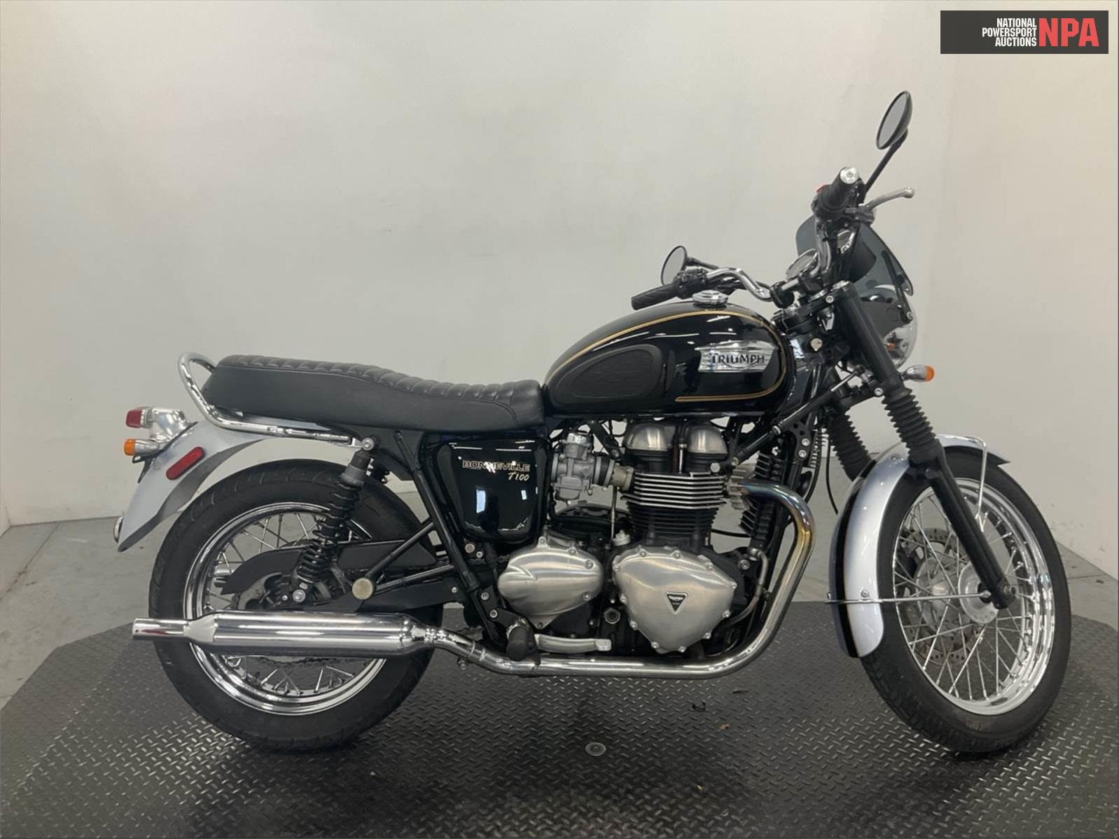 2014 Triumph Bonneville T100, 65054300, Copart, VIN SMT910K1XET619545