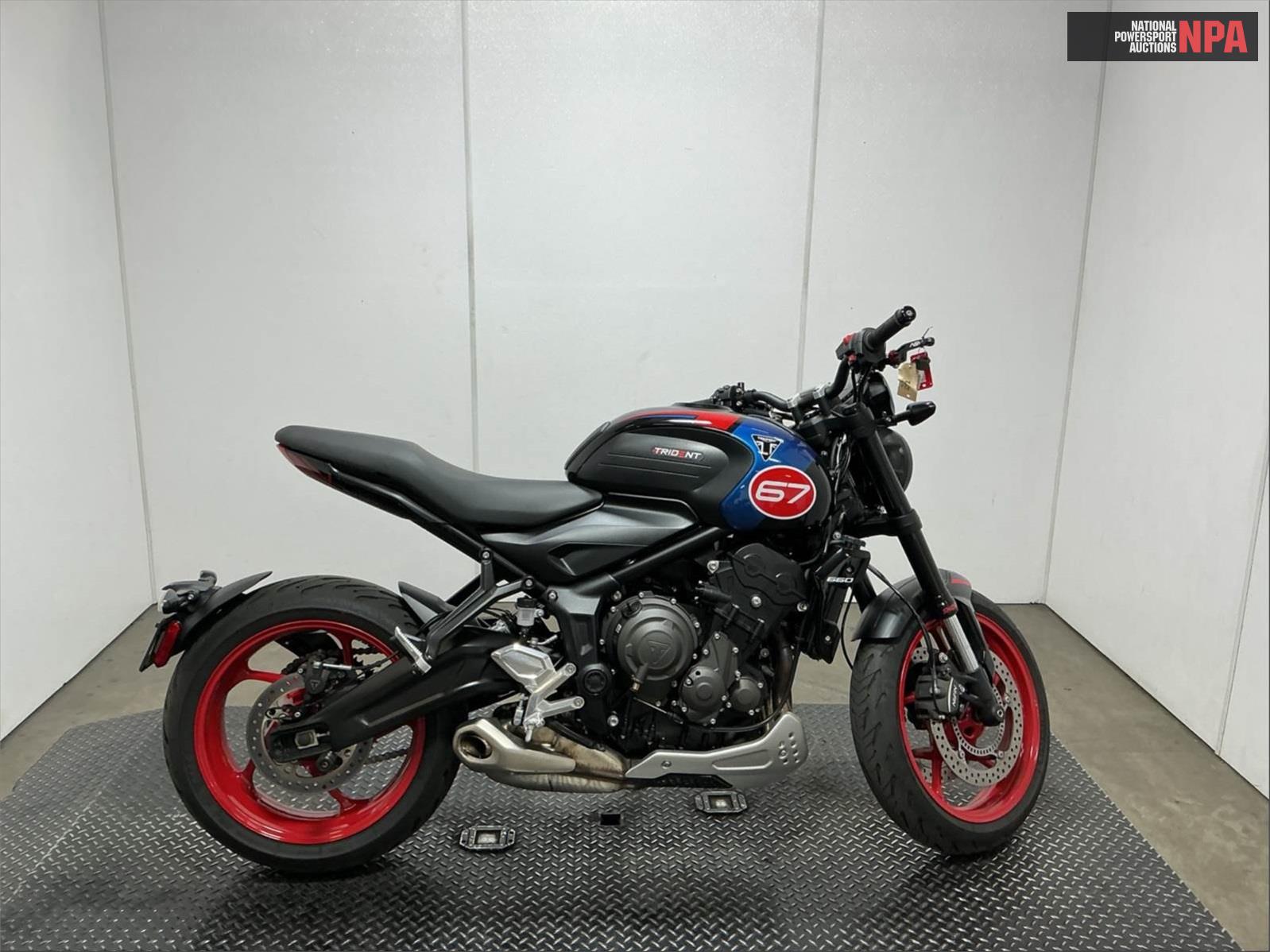 Triumph Trident 660 Triple Tribute Edition, 10184621, Copart, VIN SMTL21U41TTCJ9289